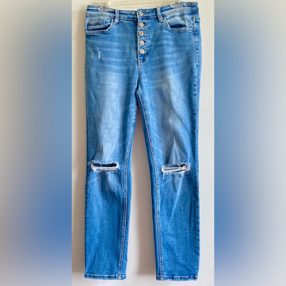 Altar'd States Womens distressed button fly blue jeans size 31